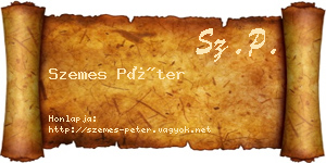 Szemes Péter névjegykártya