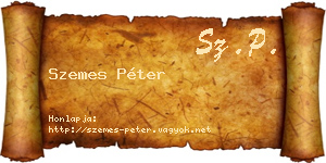 Szemes Péter névjegykártya